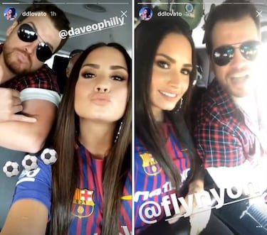 Neymar se luce con Demi Lovato en la grada de NY