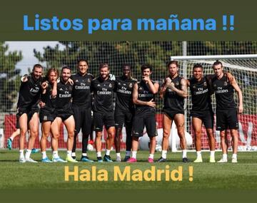 Keylor Navas con algunos compañeros en una InstagramStories.