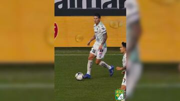 Técnica intacta la del capitán colombiano que habilitó a su compañero.