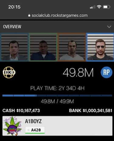 Dos años de juego real para convertirse en millonario en GTA Online