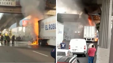 Tráiler se incendia sobre la autopista México-Querétaro: vías alternas y últimas noticias