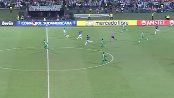 Así fue el golazo de Rodrigo Contreras ante Atlético Nacional.