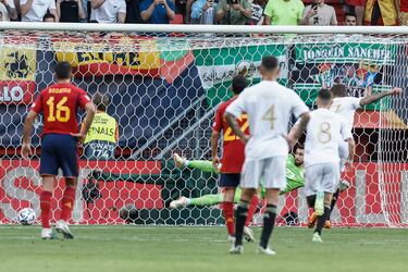 1-1. Ciro Inmobile lanza desde los once metros y engaña a Unai Simón.