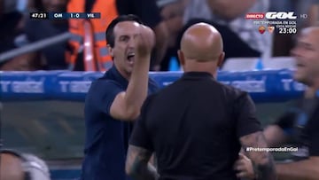 El caliente y tensionante cara a cara Sampaoli-Emery