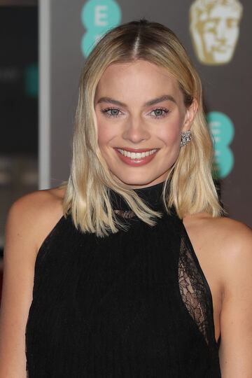 Margot Robbie en la alfombra roja de los Bafta 2018.