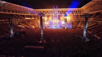 Rammstein: el blanquiazul se deja ver entre el fuego