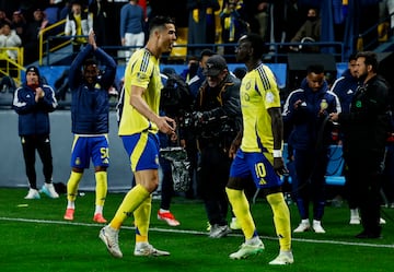 Cristiano celebra su gol con Man.