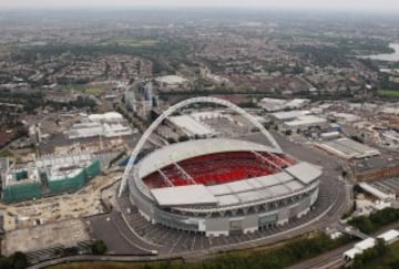 Vista aérea del Wembley Park durante los Juegos Olímpicos de 2012.