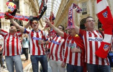 Las fan zone de Real Madrid y Atlético estuvieron muy animadas