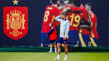 DONAUESCHINGEN (ALEMANIA), 14/06/2024.- Ferrán Torres durante el entrenamiento de la selección española de fútbol en Der Öschberghof, el campo base de España en la Eurocopa, situado en la localidad alemana de Donaueschingen. España debuta mañana, sábado 15 de junio, ante Croacia en la Eurocopa 2024. EFE/ Pablo García/RFEF ***SOLO USO EDITORIAL/SOLO DISPONIBLE PARA ILUSTRAR LA NOTICIA QUE ACOMPAÑA (CRÉDITO OBLIGATORIO)***
