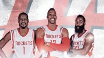Ariza, Howard y Harden.