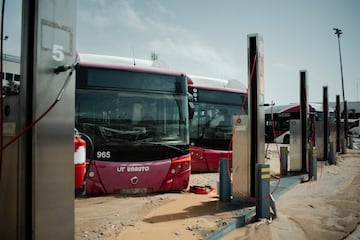 Varios autobuses en la estación municipal de Toledo afectada por las inundaciones provocadas por la DANA. La nave de la empresa municipal de autobuses ha quedado completamente anegada, con 25 vehículos afectados, además de la estación de carga de gas y numerosas pérdidas económicas. 