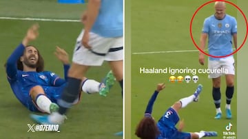 El desprecio de Haaland a Cucurella que es viral en Inglaterra