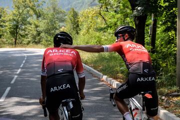 Nairo Quintana entrena en las carreteras de Mónaco tras volver a Europa en el vuelo del deporte colombiano. El ciclista del Arkéa-Samsic piensa en el Tour de Francia.