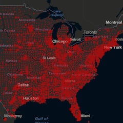 Mapa de casos y muertos por estados de coronavirus en USA; 11 de julio