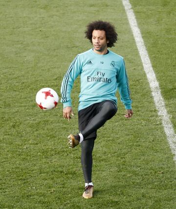 El entrenamiento del Madrid antes de volver a la Copa