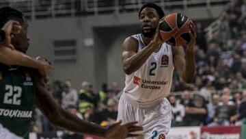 Chasson Randle, base del Real Madrid, durante un partido ante el Panathinaikos.