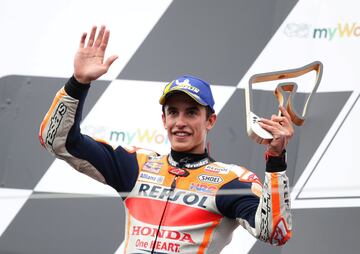 Marc Márquez en el podio del Gran Premio de Austria. 