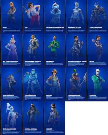 Todos los personajes de la Temporada 1 de Fortnite Cap&iacute;tulo 4