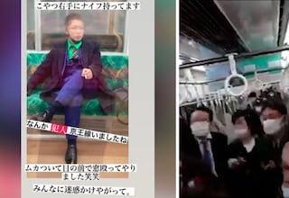 Se disfraza del Joker y apuñala a 17 personas en el metro: el video del momento es terrorífico