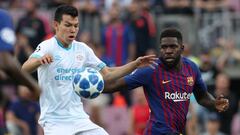 Chucky Lozano y Erick Gutiérrez debutan en fase de grupos de Champions League