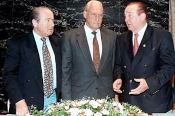 Blatter, Joao Havelange y Nicolás Leoz. Tiempos más tranquilos para los directivos del fútbol mundial.