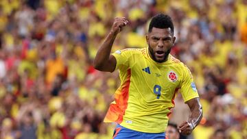 River festeja el gol de Borja.