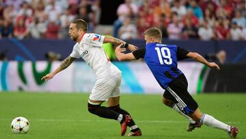 Papu Gómez, durante uno de sus últimos partidos con el Sevilla.