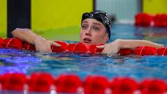 Mireia Belmonte of the spain team in 1500m crawl women«s look on during the Castellon TICC 2020 International Trophy at the Gaeta Huguet pool on december 6, 2020, in Castellon de la Plana, Spain  AFP7  06/12/2020 ONLY FOR USE IN SPAIN