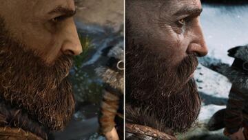 Comparan los gráficos de God of War de 2016 a la versión final