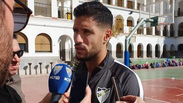 Munir, durante un acto en el Colgio Maristas de M&aacute;laga.