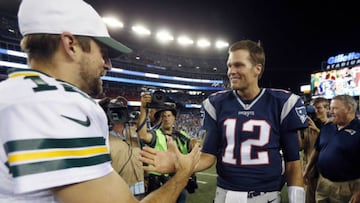 Aaron Rodgers y Tom Brady. 