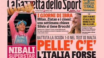 Portada de La Gazzetta dello Sport del 30 de mayo de 2016.