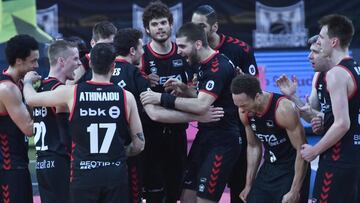 Alegría edl Bilbao Basket tras la victoria