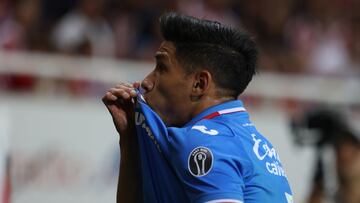     Uriel Antuna celebrates his goal 0-1 of Cruz Azul during the game Guadalajara vs Cruz Azul, corresponding to Round 16 of the Torneo Clausura 2023 of the Liga BBVA MX, at Akron Stadium, on April 22, 2023.

<br><br>

Uriel Antuna celebra su gol 0-1 de Cruz Azul durante el partido Guadalajara vs Cruz Azul, Correspondiente a la Jornada 16 del Torneo Clausura 2023 de la Liga BBVA MX, en el Estadio Akron, el 22 de Abril de 2023.