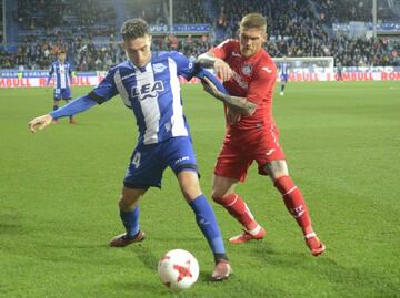 Munir durante un partido entre el Alavés y el Getafe en Copa.