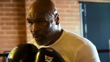 Mike Tyson, durante un entrenamiento.