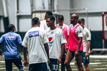 Millonarios entrenó en el Nicholson Fieldhouse de la UCF antes de enfrentar al Everton en Orlando por la Florida Cup.