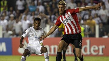 Rodrygo, en un partido ante Estudiantes de La Plata en la Copa Libertadores 