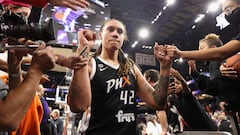 Brittney Griner en un partido de las WNBA Finals con las Phoenix Mercury.