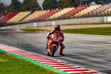 El piloto nacido en Cervera ha realizado un test privado  en el Circuit de Barcelona-Catalunya, es su primer entrenamiento tras la grave lesión que sufrió. La moto utilizada ha sido la RC213V-S, un modelo de Honda imilar a una auténtica MotoGP que entrega una potencia de 215 CV a 10.500 rpm y pesa 160 kilogramos.