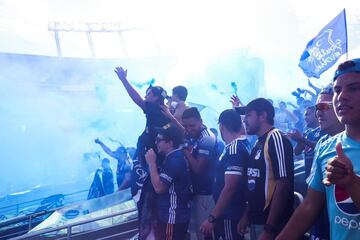 Más de 3 mil hinchas de Millonarios acudieron al Camping World Stadium de Orlando, Estados Unidos para el partido ante Everton por la Florida Cup.