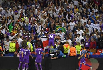 1-4. Marco Asensio celebró el cuarto gol.