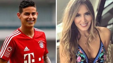 Imágenes del futbolista James Rodríguez con el Bayern de Múnich y de la modelo venezolana Shannon de Lima.