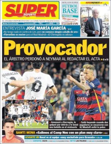 Portadas de la prensa mundial