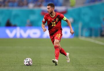 Eden Hazard in action against Finland