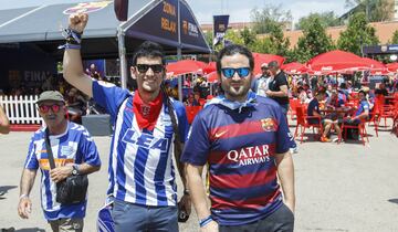 Barcelona and Alavés start party at the Copa del Rey 'Fan Zones'