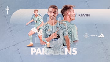 Anuncio de la renovación de Kevin Vázquez por el Celta hasta el 30 de junio del 2025.