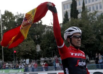 Alberto Contador raced for the last time in the final stage of the Vuelta a España in Madrid after a career that reaped two Tours de France, two Giros and two Vueltas. The whole race has been special," said Contador after his final appearance. "Yesterday
