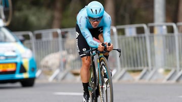 Miguel &Aacute;ngel L&oacute;pez en la primera etapa del Giro de Italia.